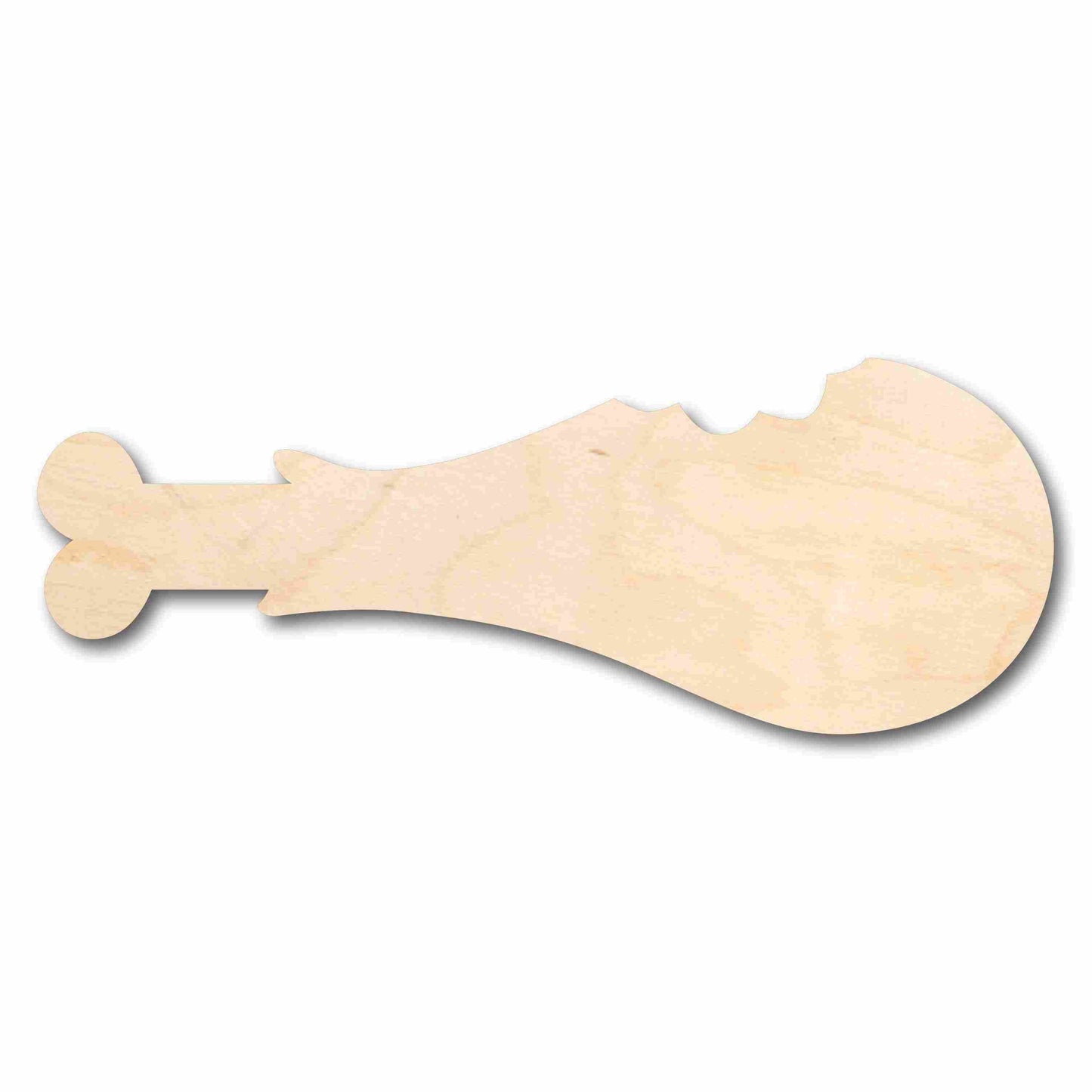 Unfinished Wood Turkey Leg with Bite Silhouette - Craft- up to 46" DIY