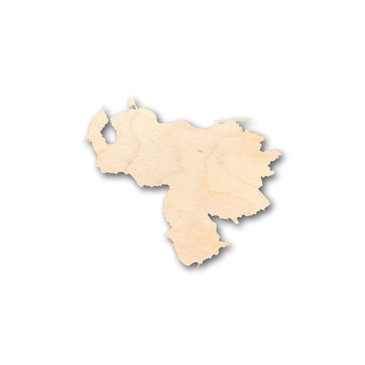 Unfinished Wood Venezuela South America Country Shape - Craft - up to 46" DIY