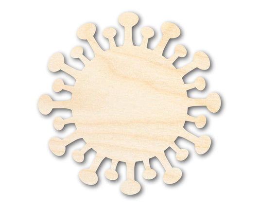 Unfinished Wood Virus Shape | Germ Craft Cutout | up to 46" DIY
