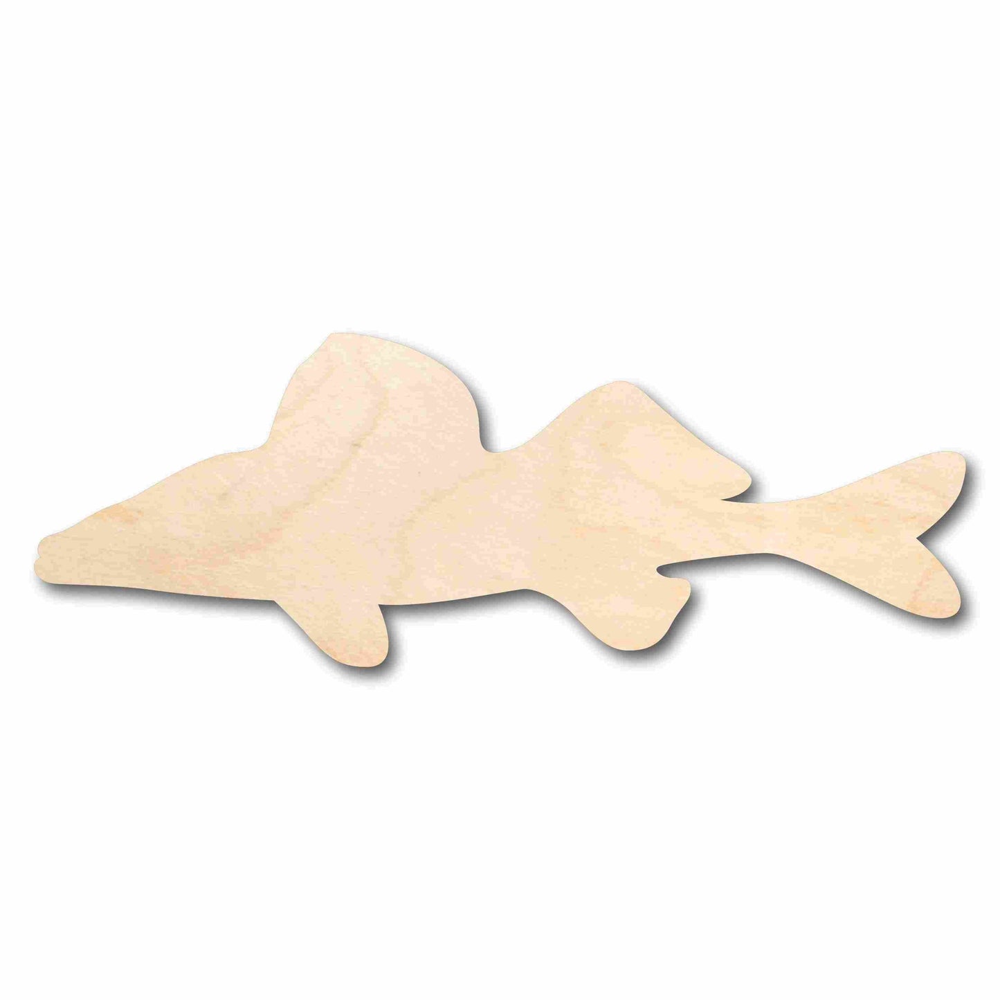 Unfinished Wood Walleye Fish Silhouette - Craft- up to 46" DIY