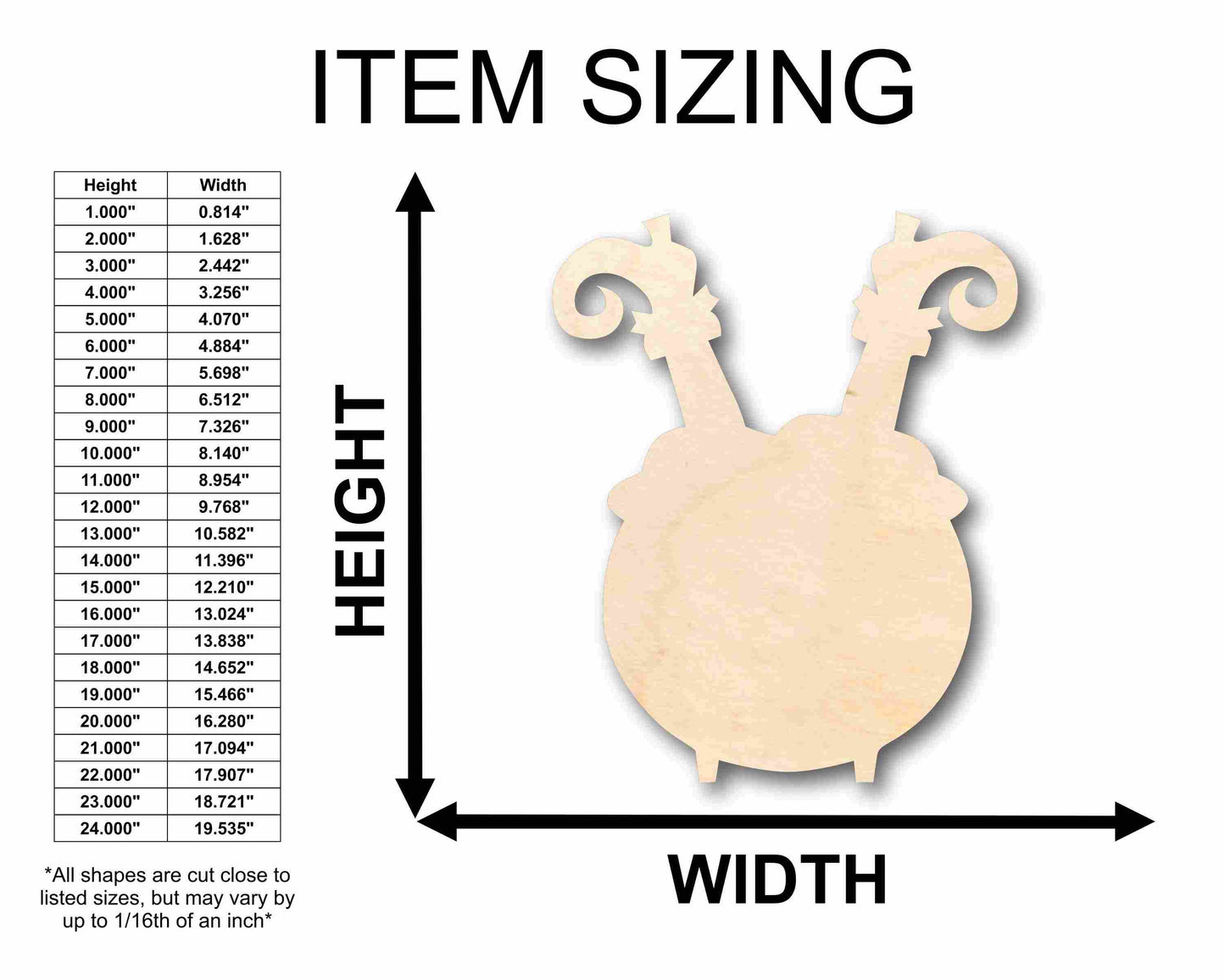 Unfinished Wood Witch Legs Out of Cauldron Silhouette - Craft- up to 46" DIY