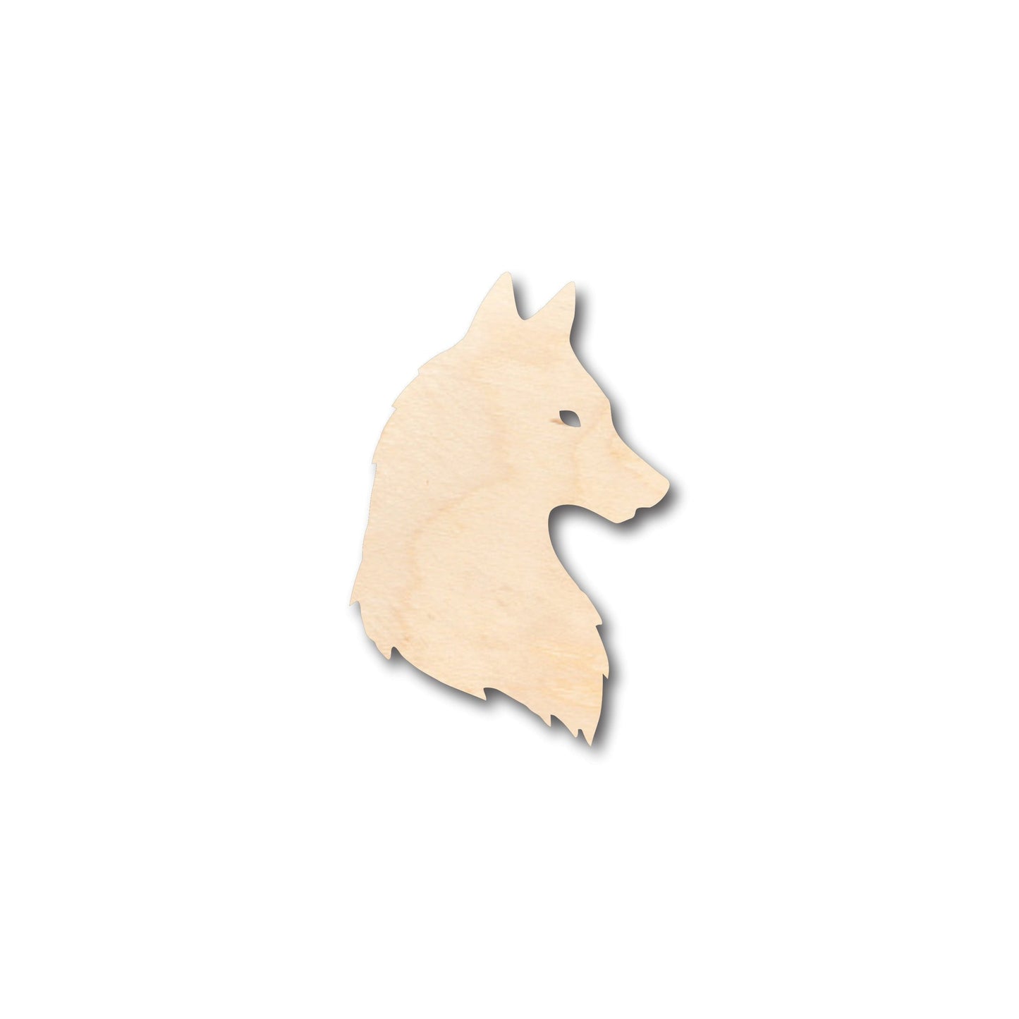 Unfinished Wood Wolf Head Side Silhouette Shape - Craft - up to 46" DIY