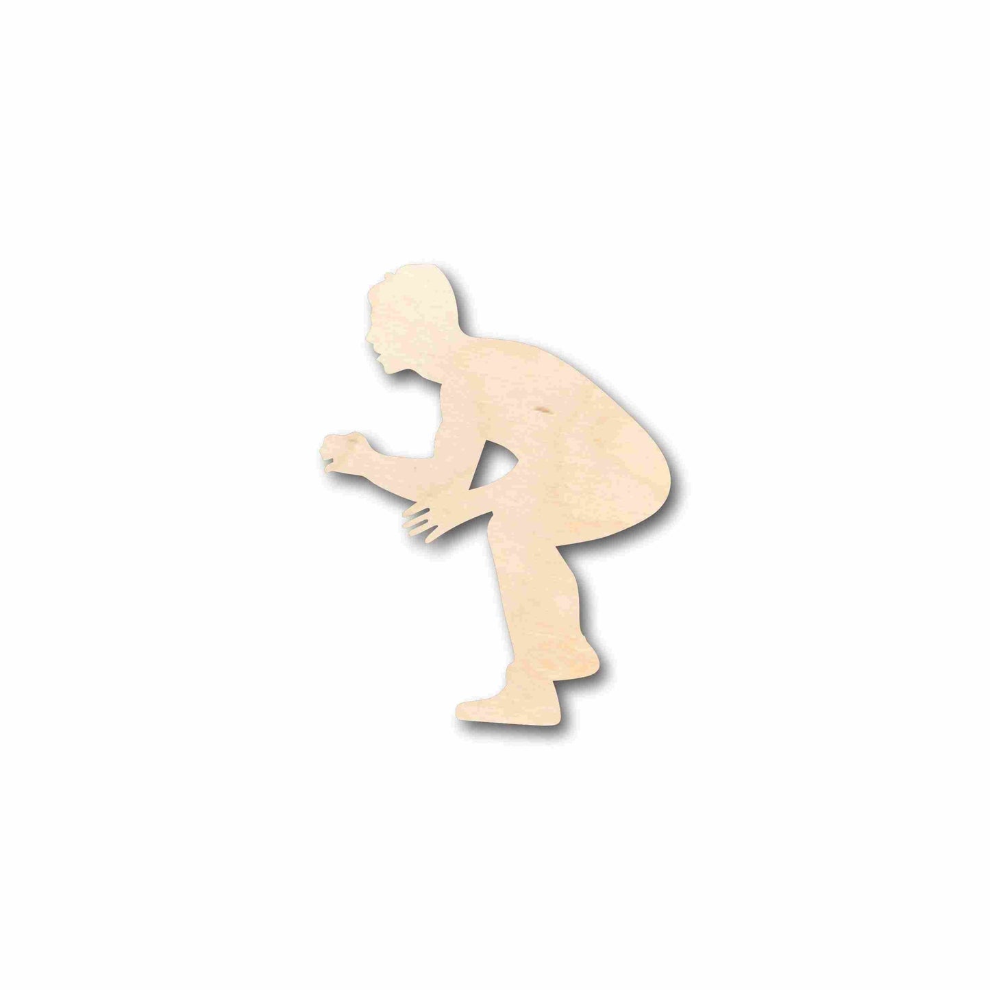 Unfinished Wood Wrestler Silhouette - Craft- up to 46" DIY