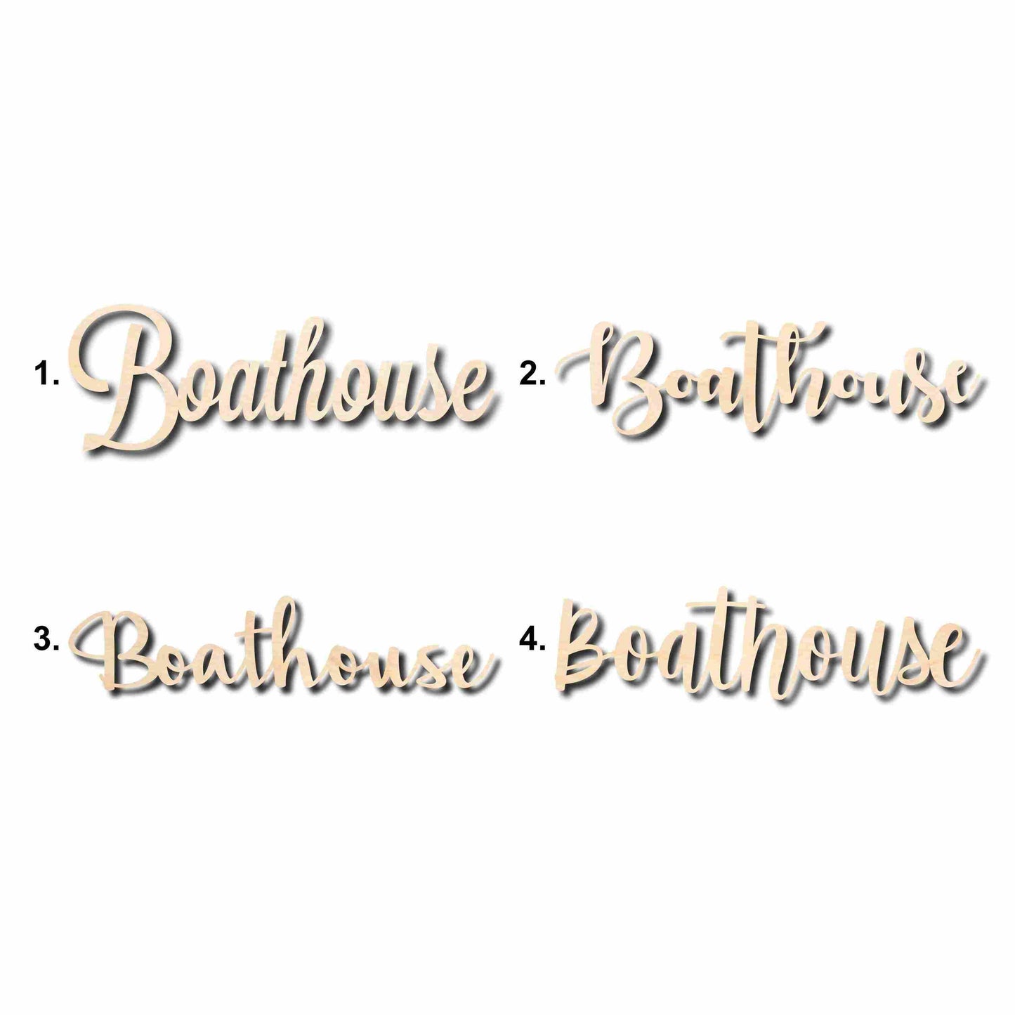 Boathouse Sign Unfinished Wood Cutout Home Decor DIY