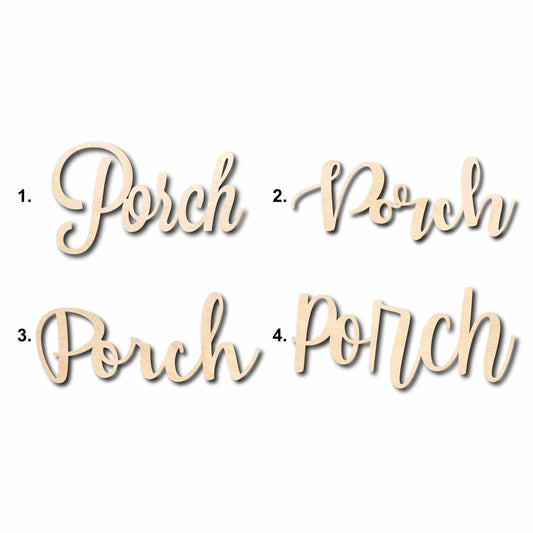 Porch Sign Unfinished Wood Cutout Home Decor DIY