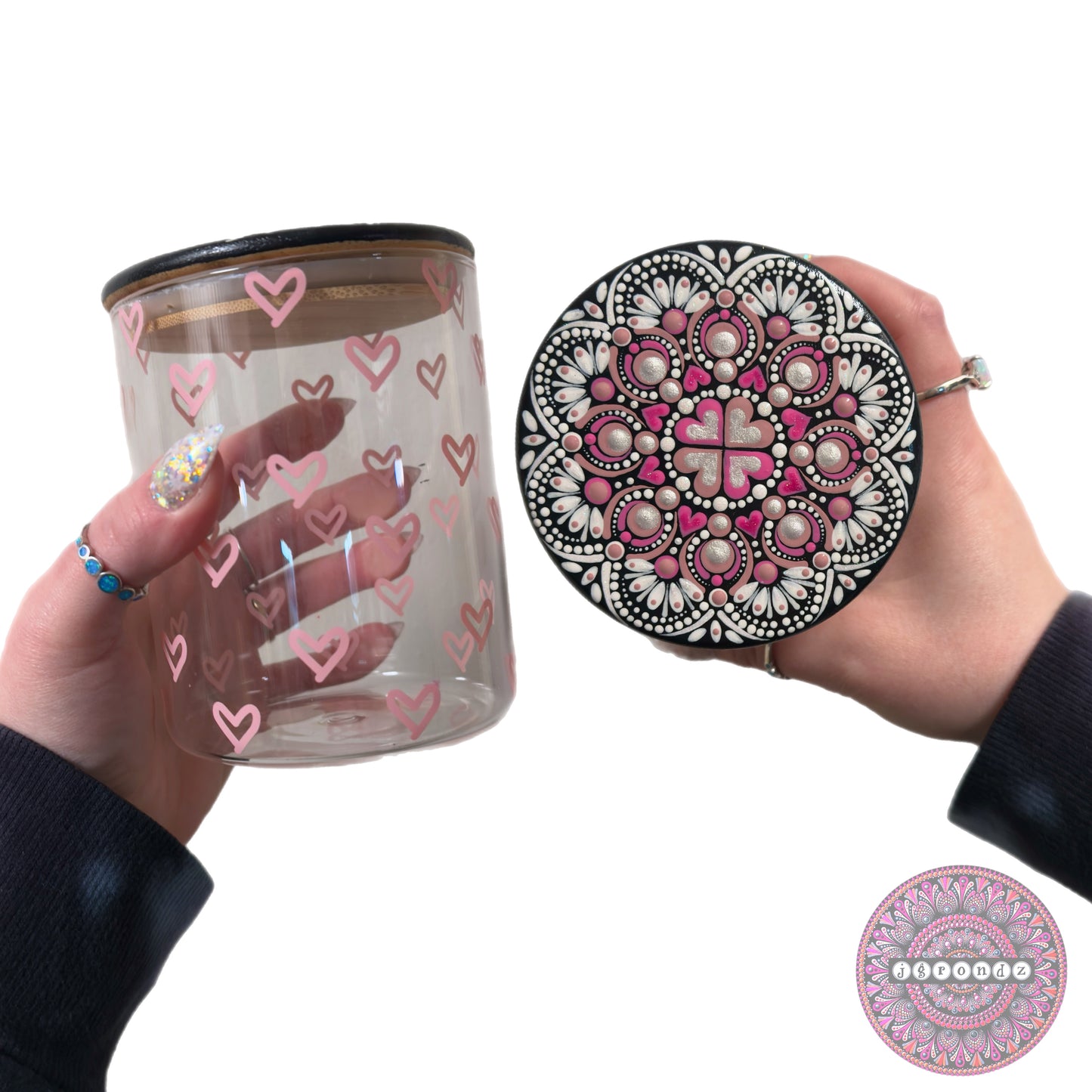 Valentines Mandala Stash Jar