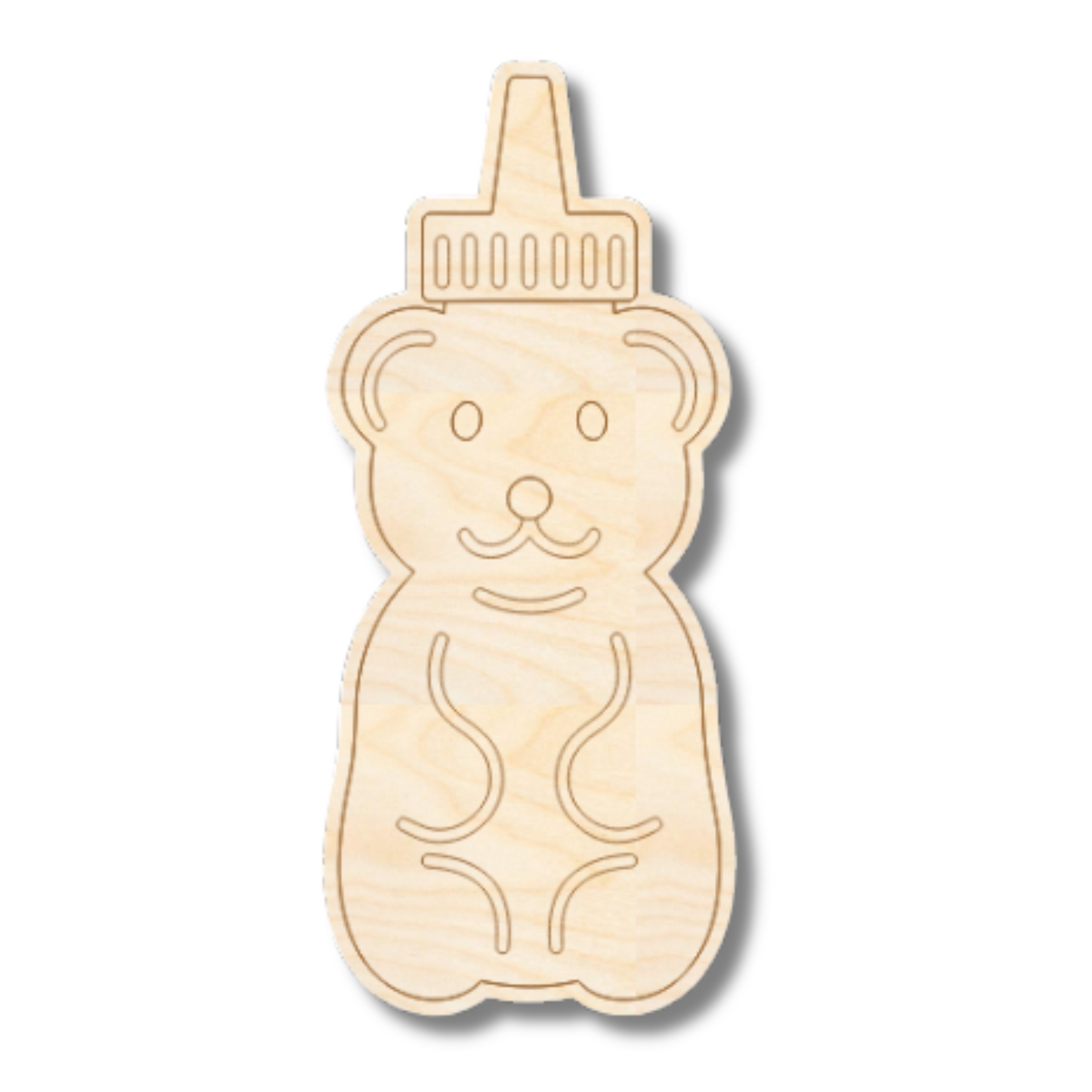 Unfinished Wood Etched Honey Shape | Paint By Line Crafts | up to 30" DIY