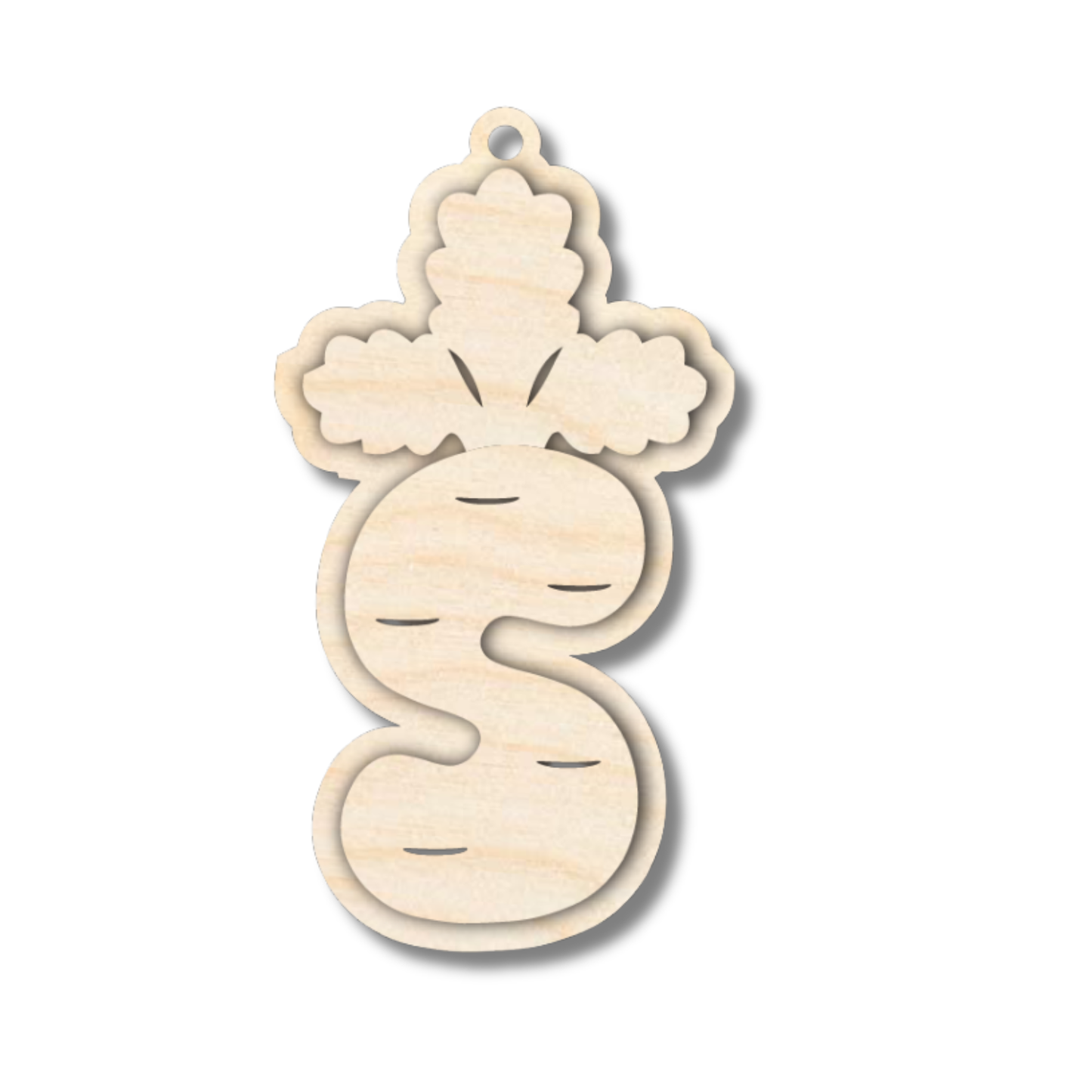 Unfinished Wood Layered Letter Carrot Tags | A-Z | 3 Piece | 6" Tall | 1/8" Wood | Wood Craft DIY