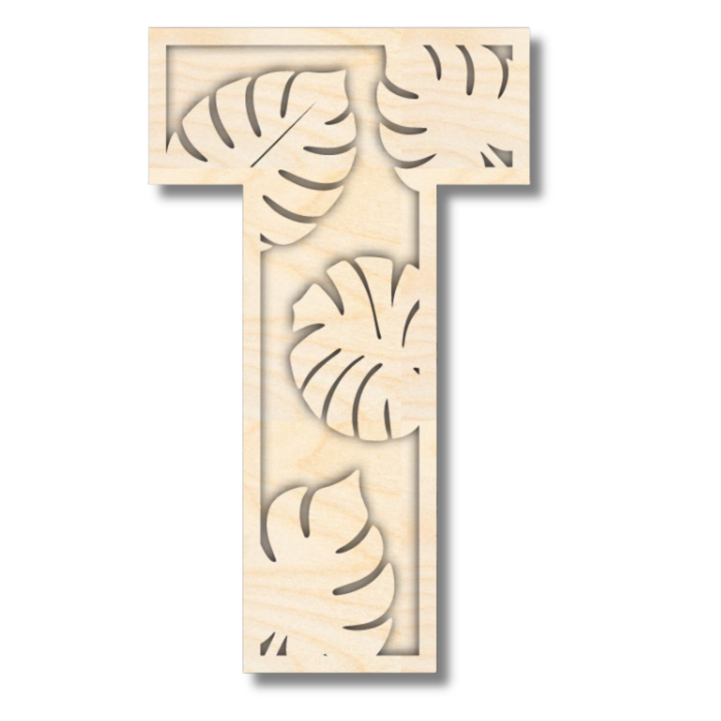 Unfinished Wood Layered Themed Letters | Dinosaur | A-Z | 2 Piece | up to 24"