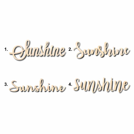 Sunshine Sign Unfinished Wood Cutout Home Decor DIY