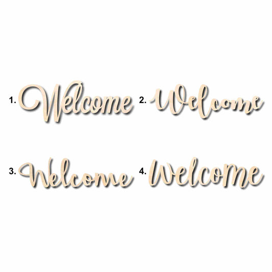 Welcome Sign Unfinished Wood Cutout Home Decor DIY