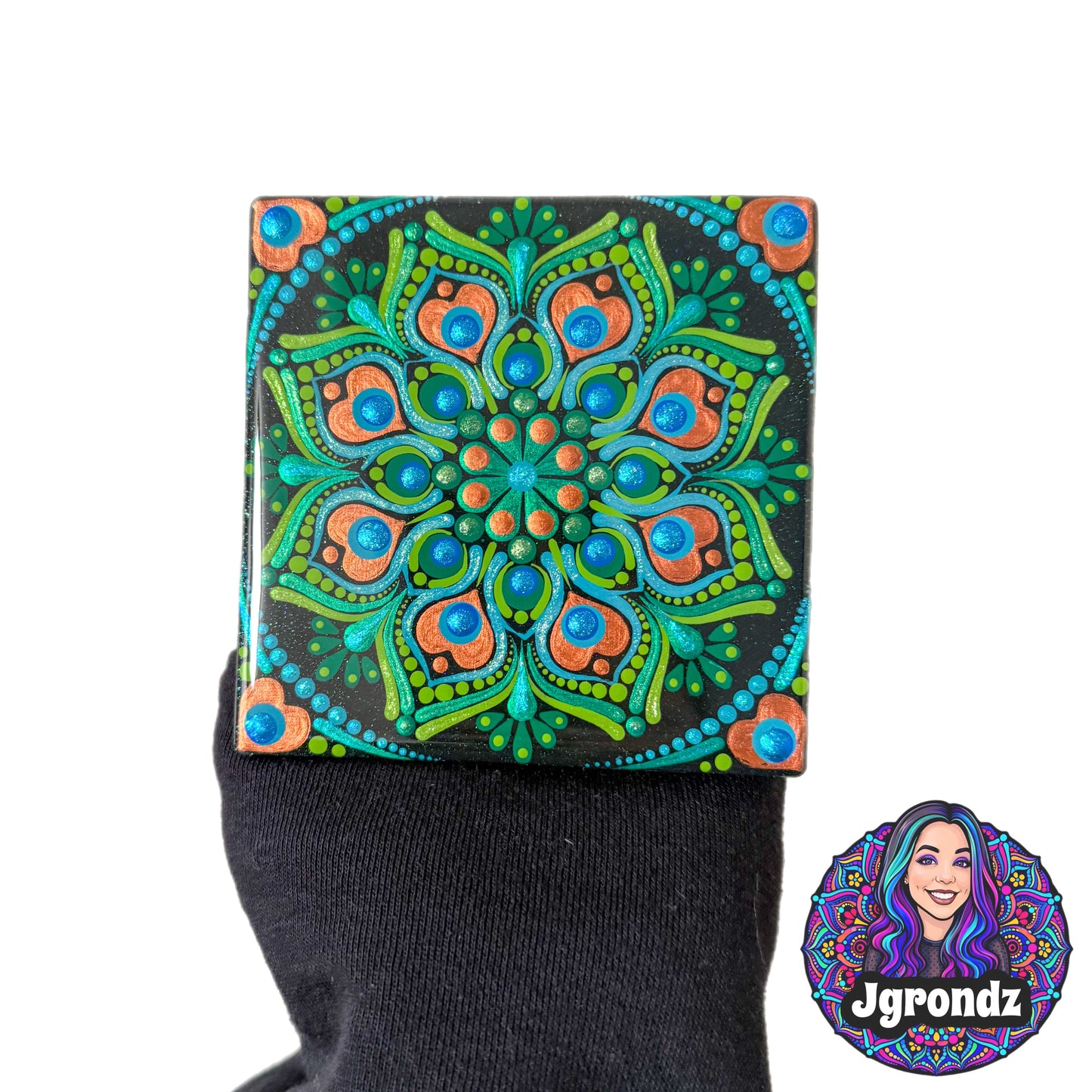 Peacock Mandala Coaster