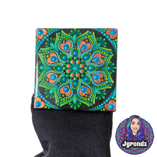 Peacock Mandala Coaster