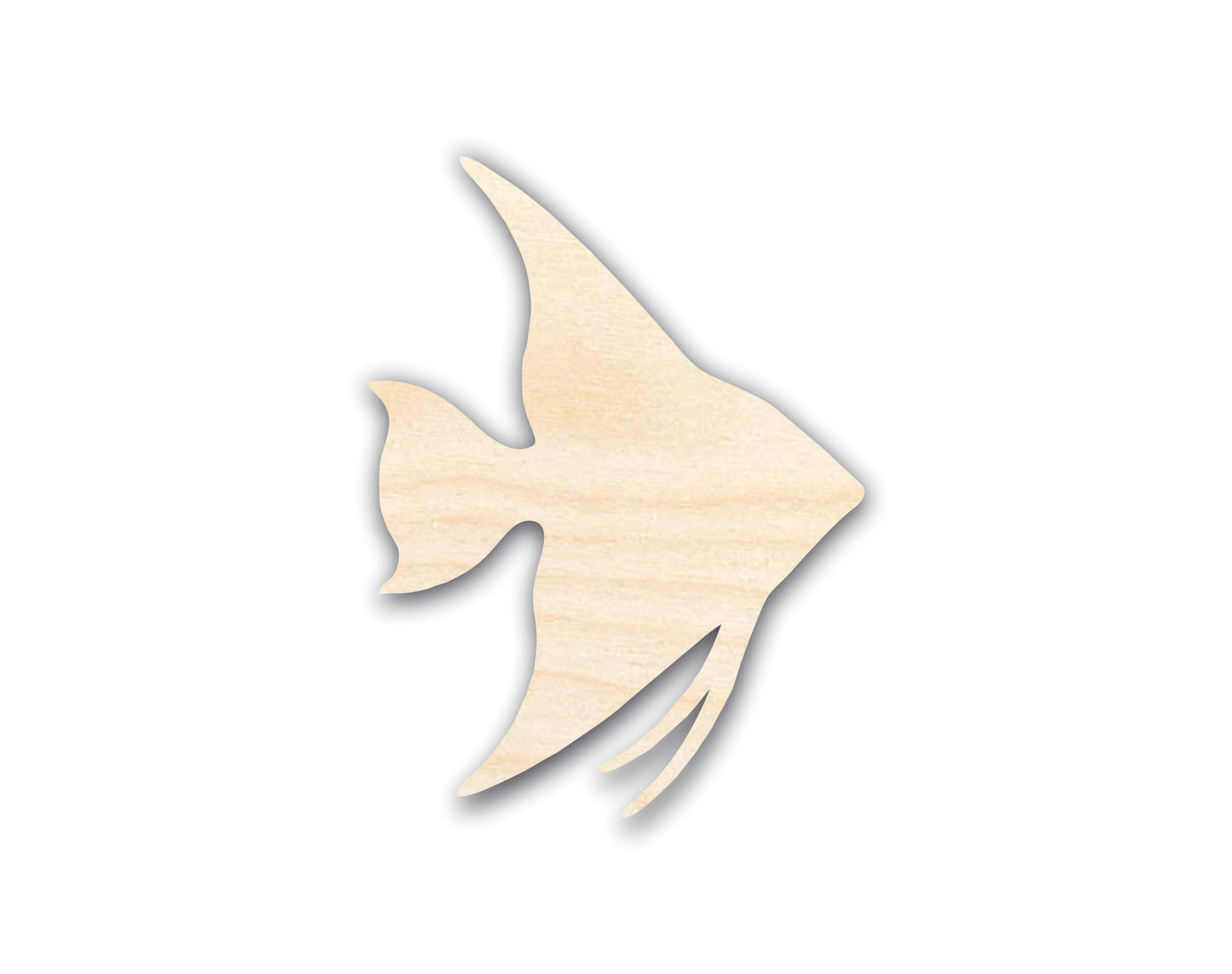 Unfinished Wood Angelfish Shape - Craft - up to 46"