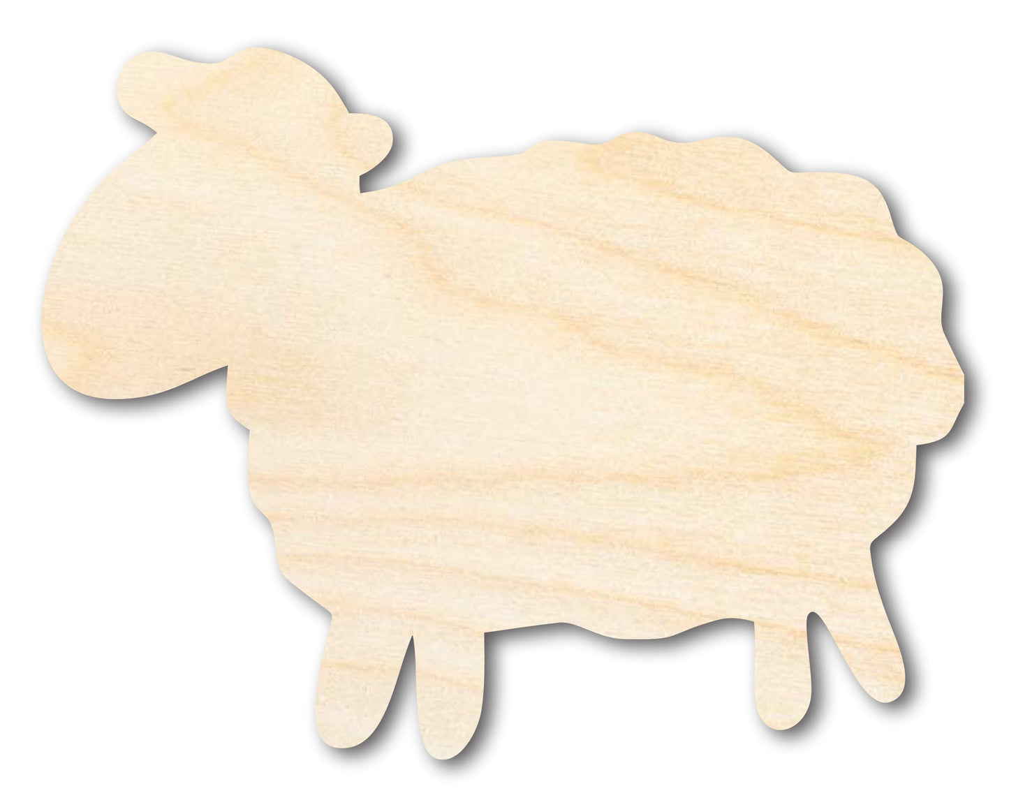 Unfinished Wood Cute Sheep Shape - Craft - up to 46"