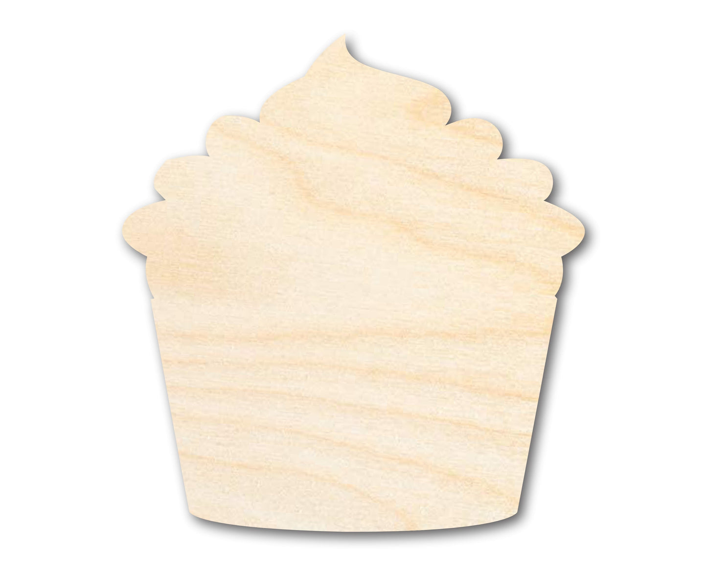 Unfinished Wood Cupcake Shape - Craft - up to 46"