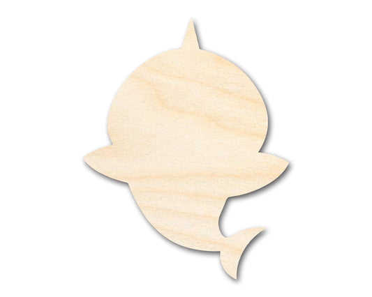 Unfinished Wood Cute Shark Shape - Craft - up to 46"