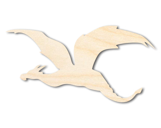 Unfinished Wood Flying Dragon Shape - Craft - up to 46"