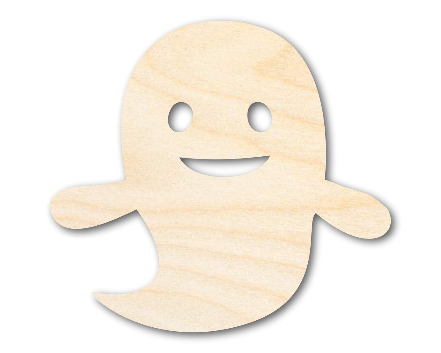 Unfinished Wood Cute Ghost Shape - Craft - up to 46"