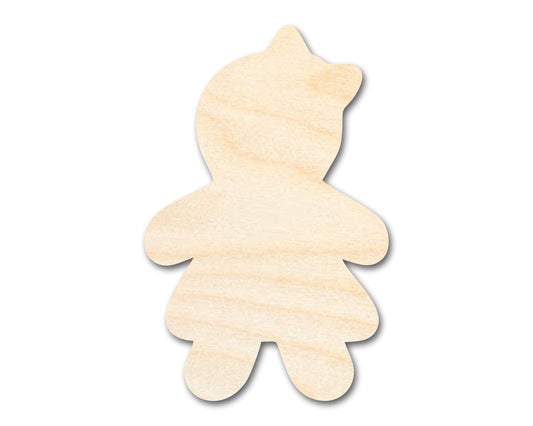 Unfinished Wood Gingerbread Girl Shape - Craft - up to 46"
