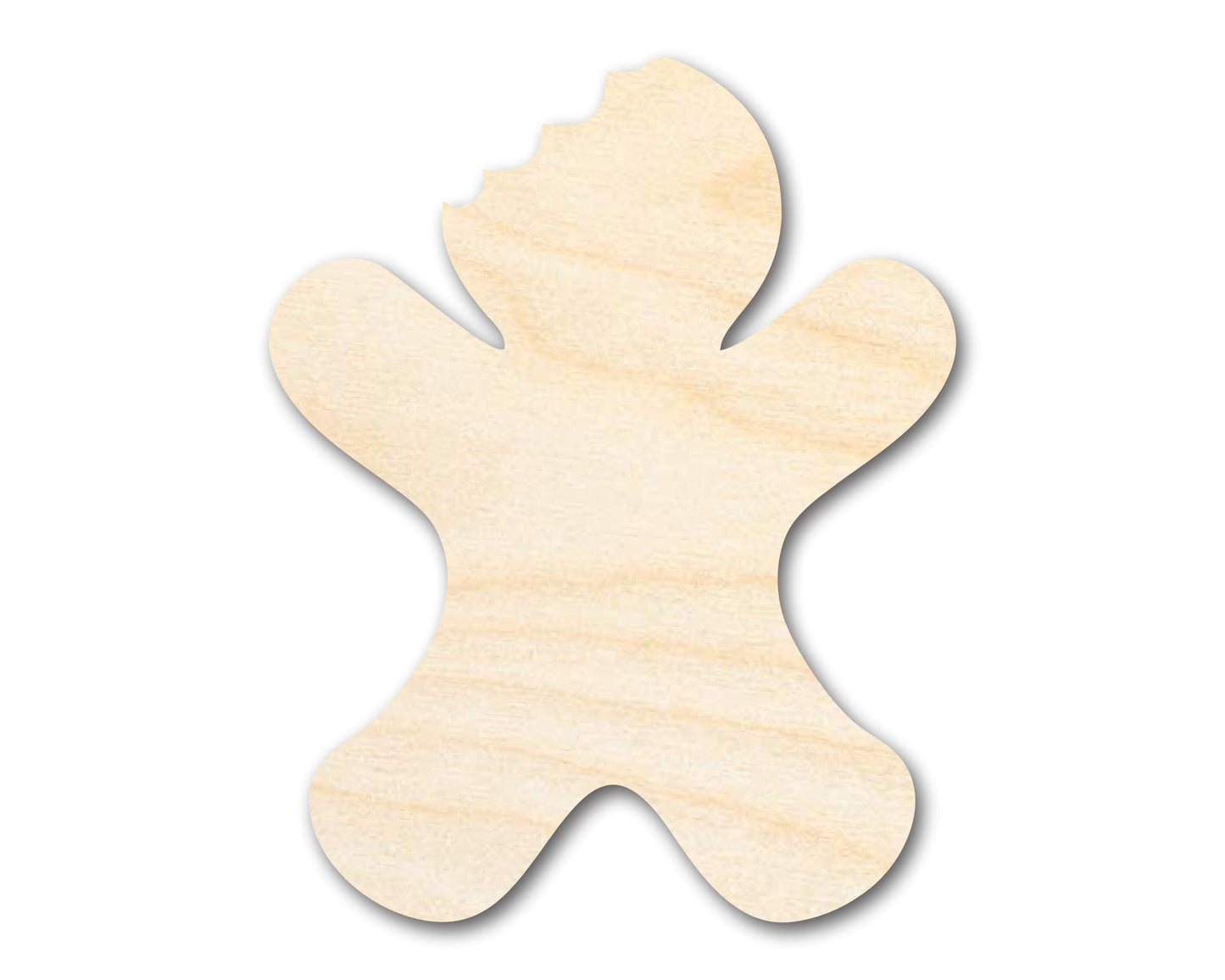 Unfinished Wood Gingerbread Bite Shape - Craft - up to 46"