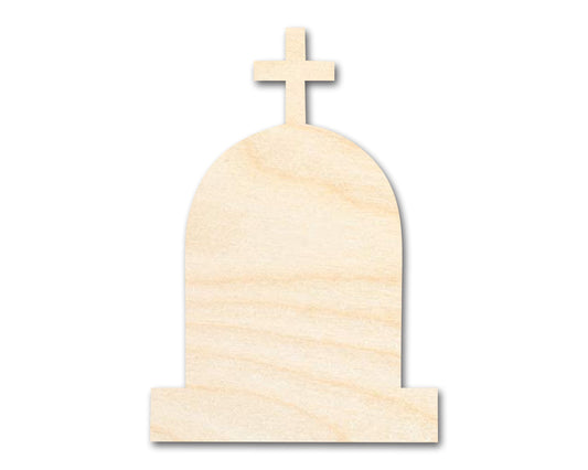 Unfinished Wood Cross Tombstone Shape - Craft - up to 46"