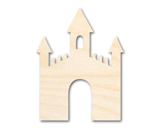 Unfinished Wood Castle Shape - Craft - up to 46"