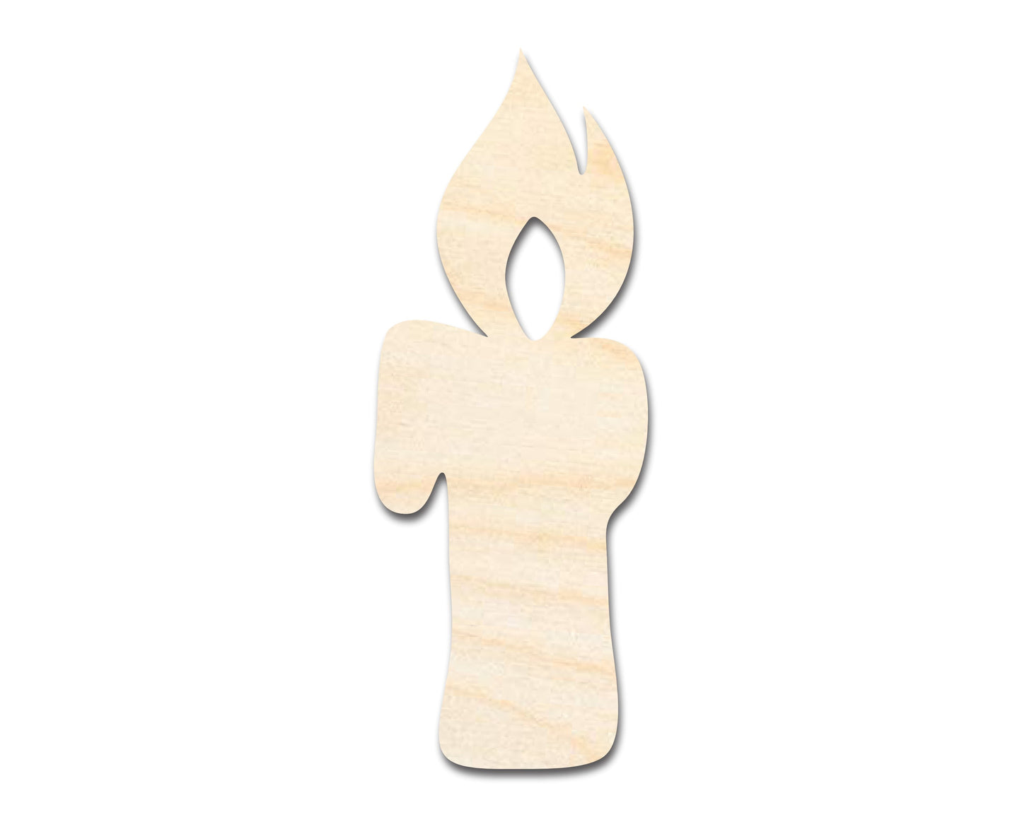 Unfinished Wood Candle Shape - Craft - up to 46"