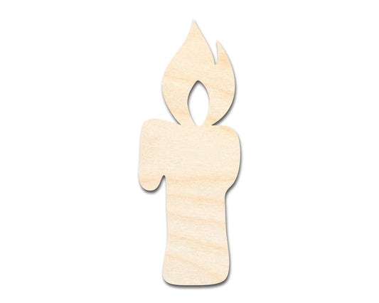 Unfinished Wood Candle Shape - Craft - up to 46"