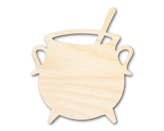 Unfinished Wood Cauldron Brew Shape - Craft - up to 46"