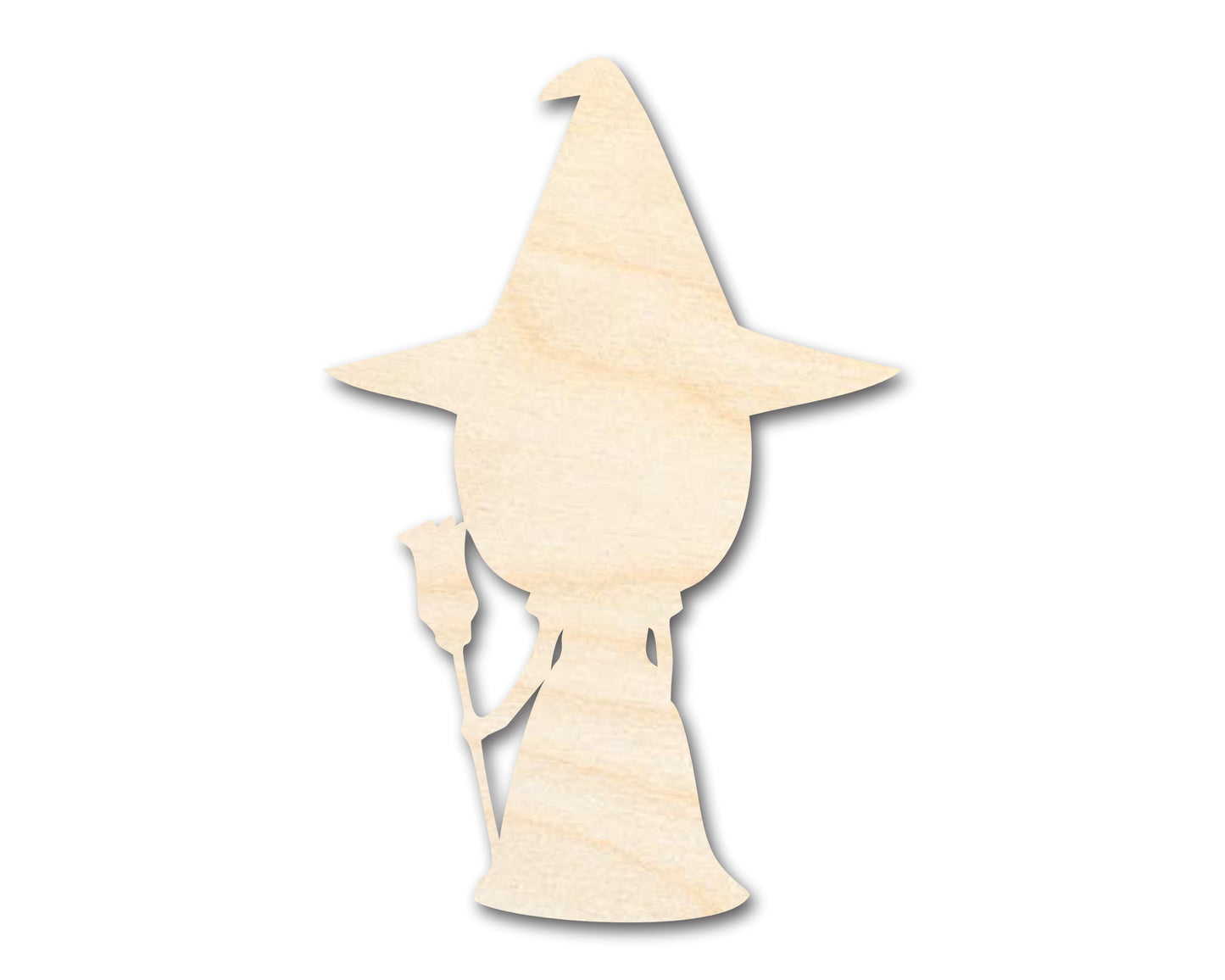 Unfinished Wood Cute Witch Shape - Craft - up to 46"
