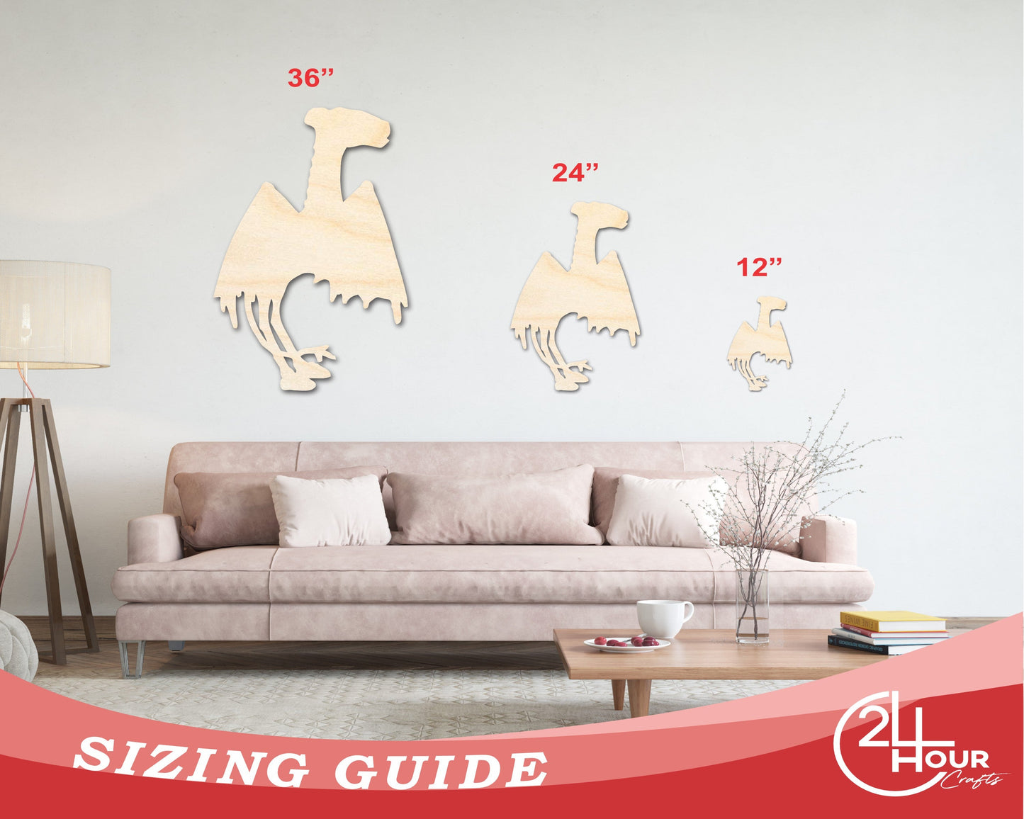 Unfinished Wood Jersey Devil Shape - Craft - up to 46"