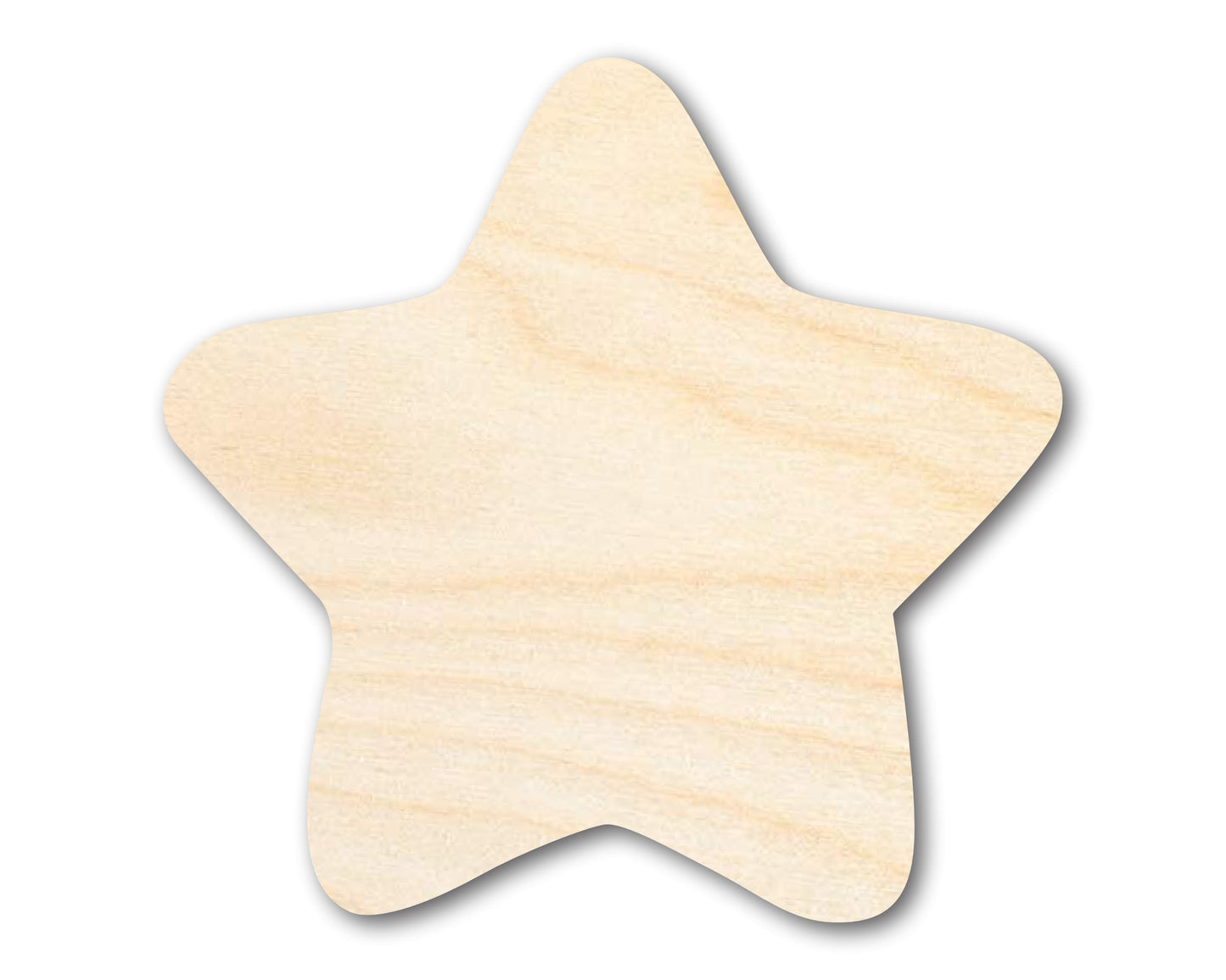 Unfinished Wood Marshmallow Star Shape - Craft - up to 46"