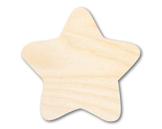 Unfinished Wood Marshmallow Star Shape - Craft - up to 46"