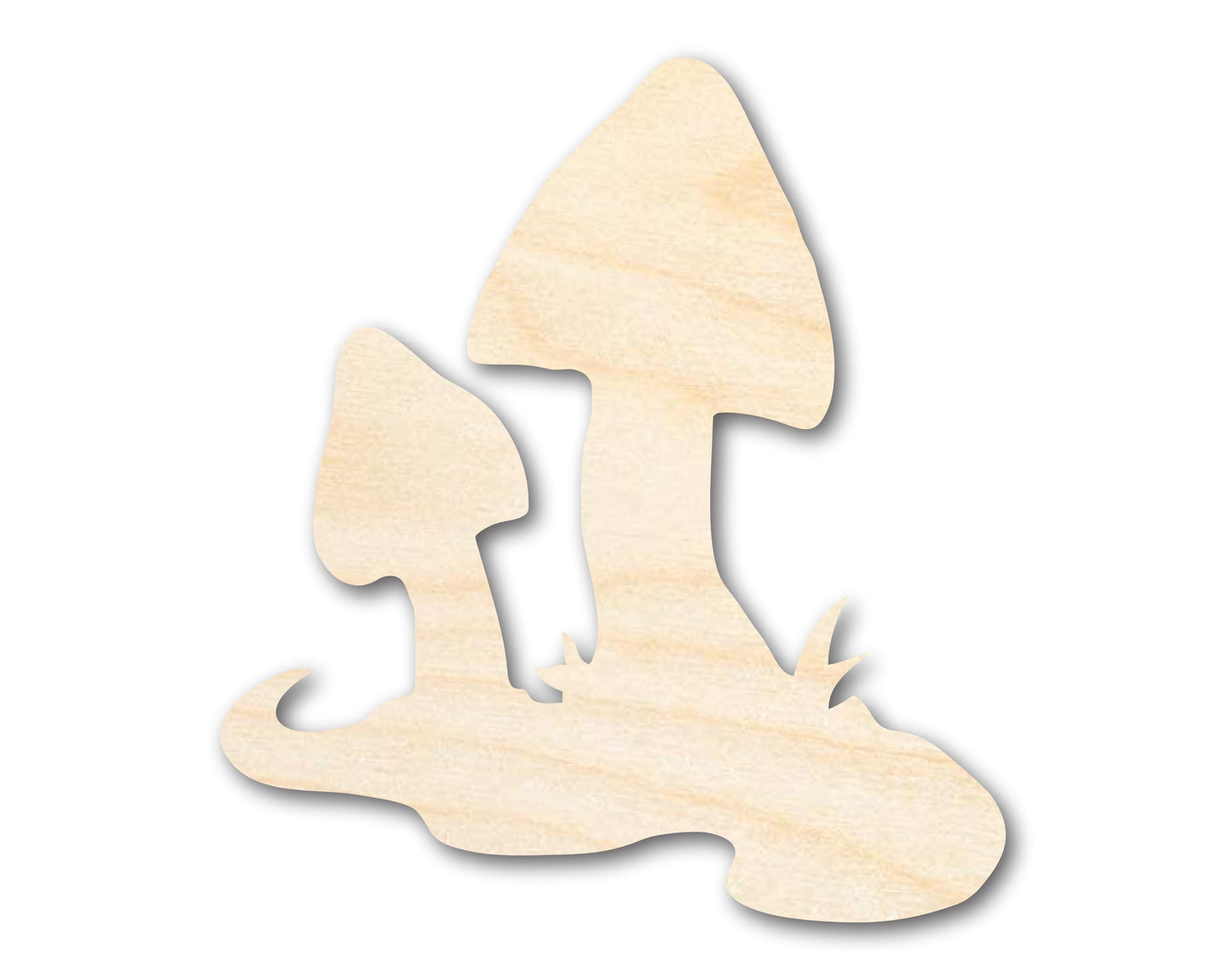 Unfinished Wood Mushrooms Shape - Craft - up to 46"
