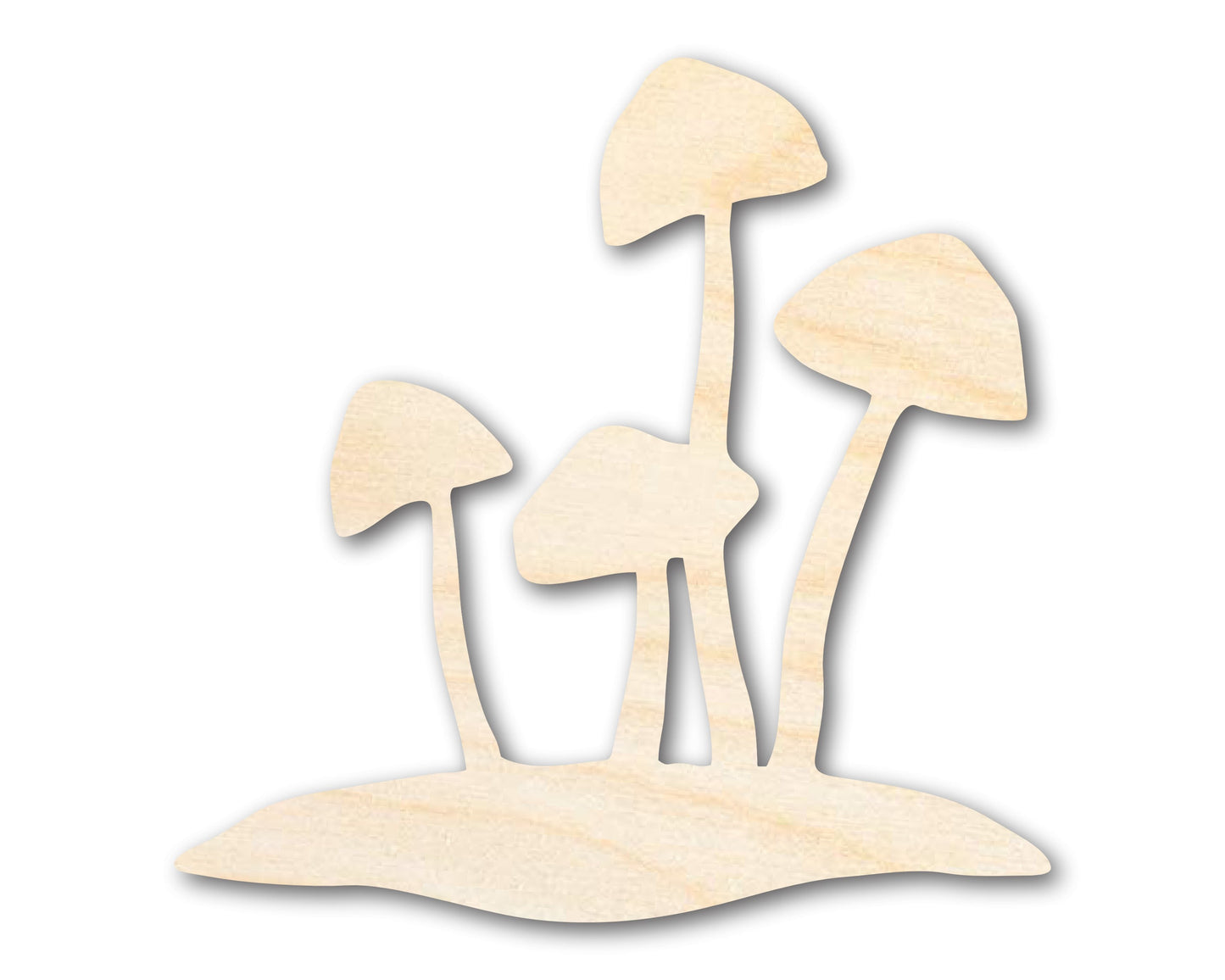 Unfinished Wood Mushrooms Shape - Craft - up to 46"