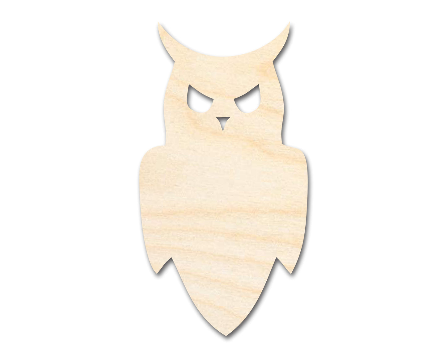 Unfinished Wood Night Owl Shape - Craft - up to 46"