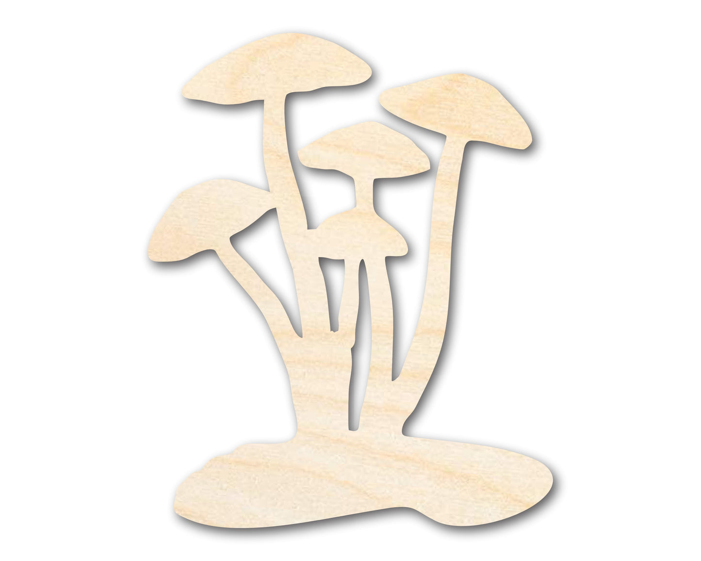 Unfinished Wood Mushrooms Shape - Craft - up to 46"