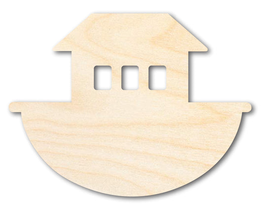 Unfinished Wood Noah's Ark with Windows Shape - Craft - up to 46"