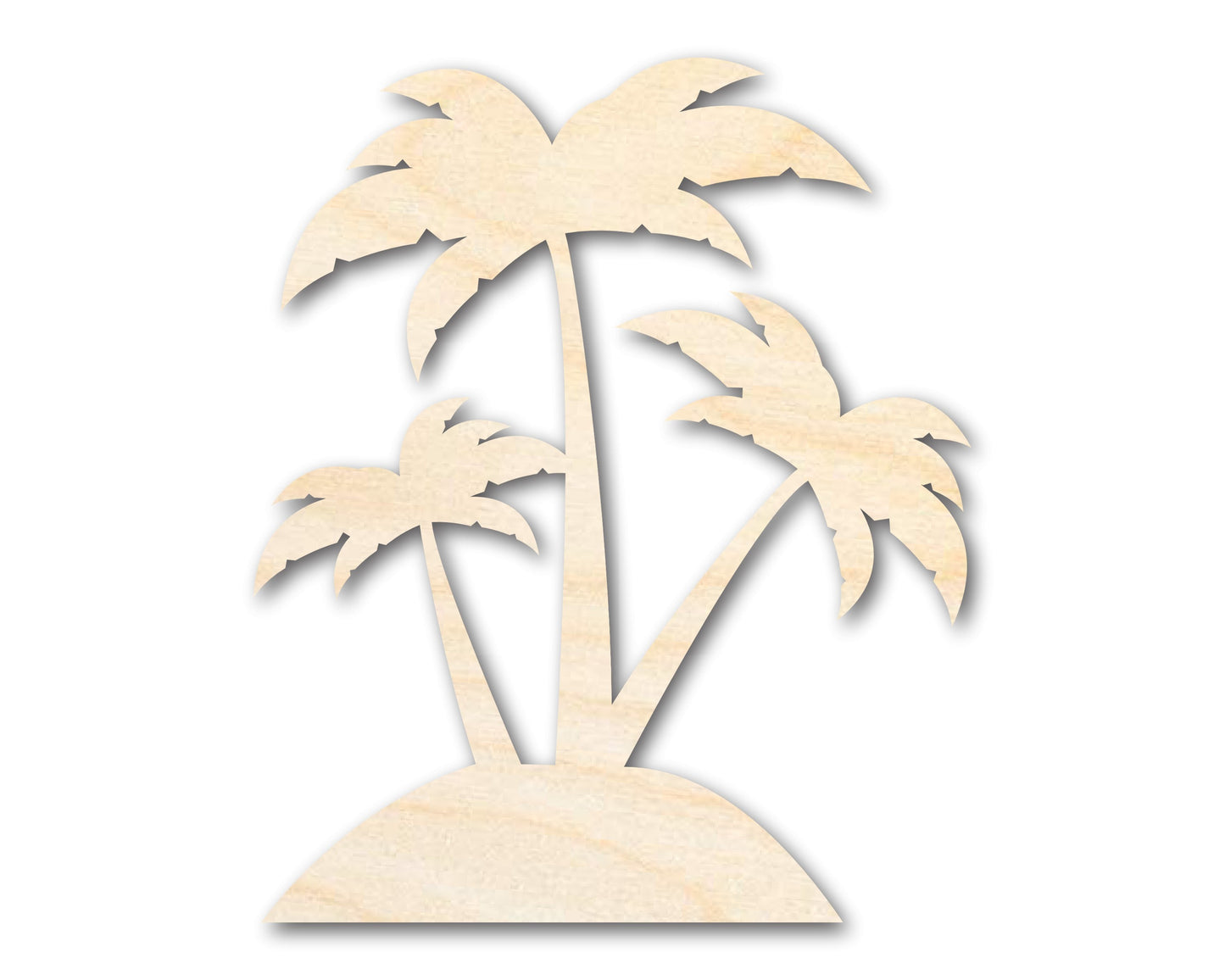 Unfinished Wood Palm Trees Shape - Craft - up to 46"