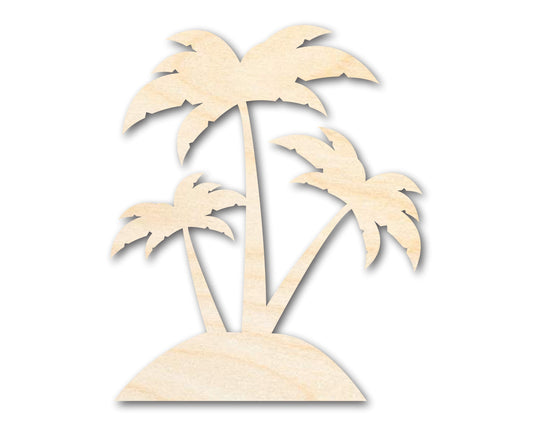 Unfinished Wood Palm Trees Shape - Craft - up to 46"