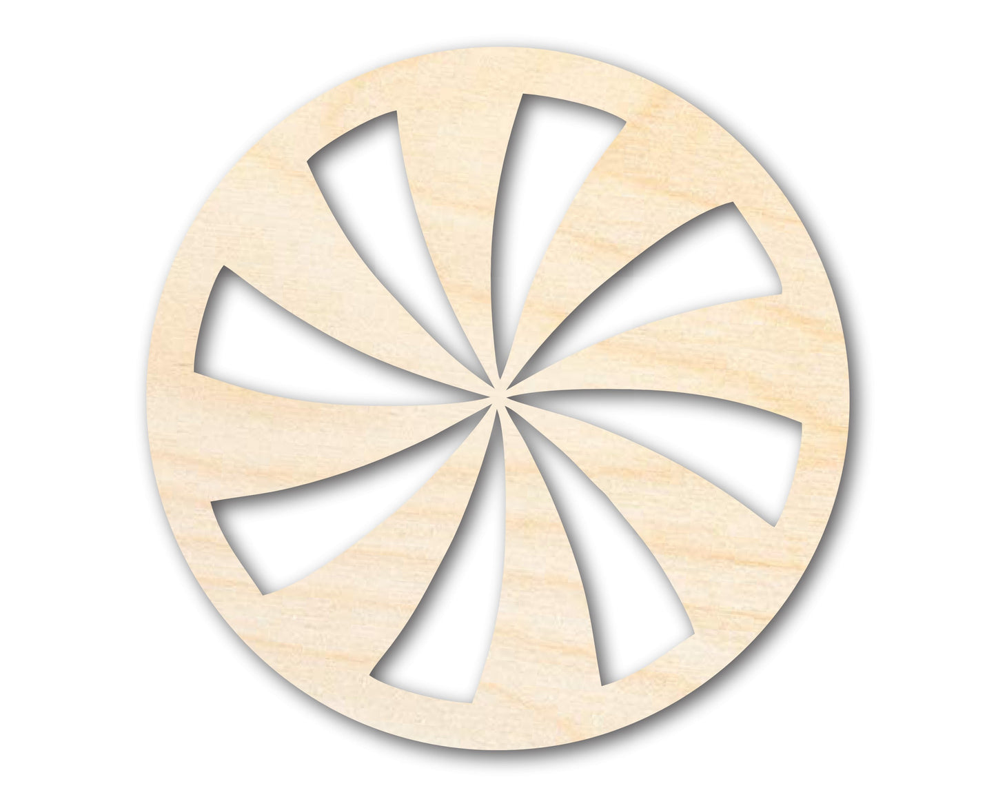 Unfinished Wood Peppermint Candy Shape - Craft - up to 46"