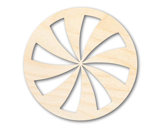 Unfinished Wood Peppermint Candy Shape - Craft - up to 46"