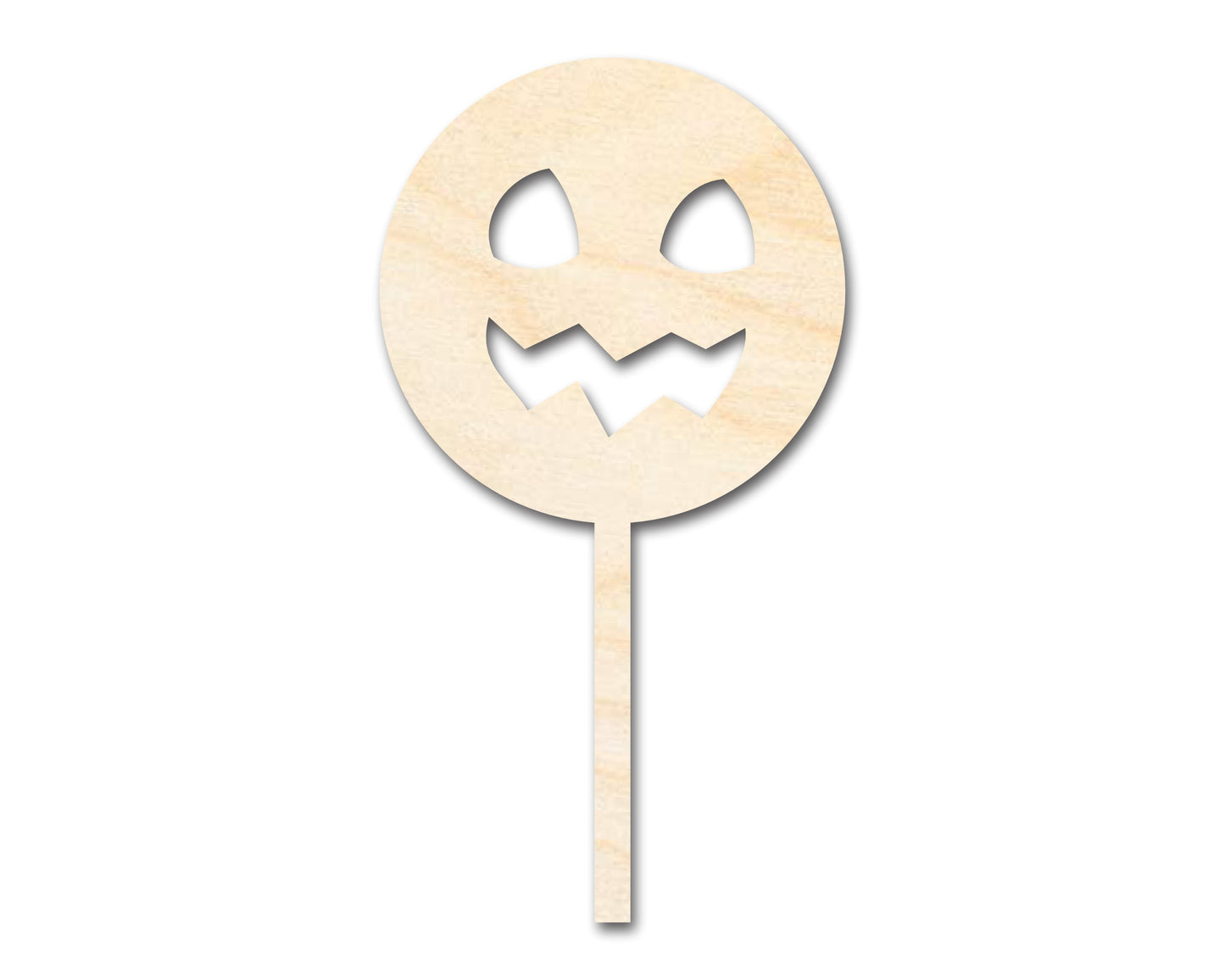 Unfinished Wood Pumpkin Lollipop Shape - Craft - up to 46"