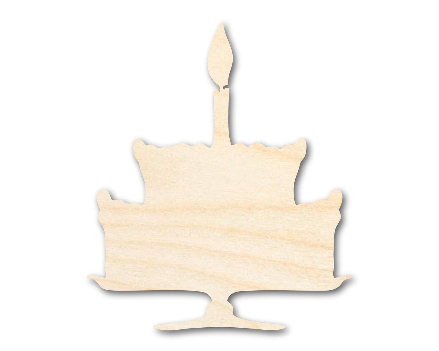 Unfinished Wood Party Cake Shape - Craft - up to 46"