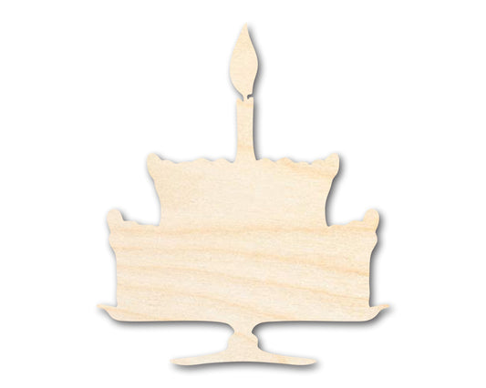 Unfinished Wood Party Cake Shape - Craft - up to 46"