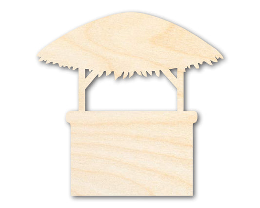 Unfinished Wood Tiki Bar Shape - Craft - up to 46"
