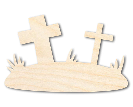 Unfinished Wood Graveyard Shape - Craft - up to 46"