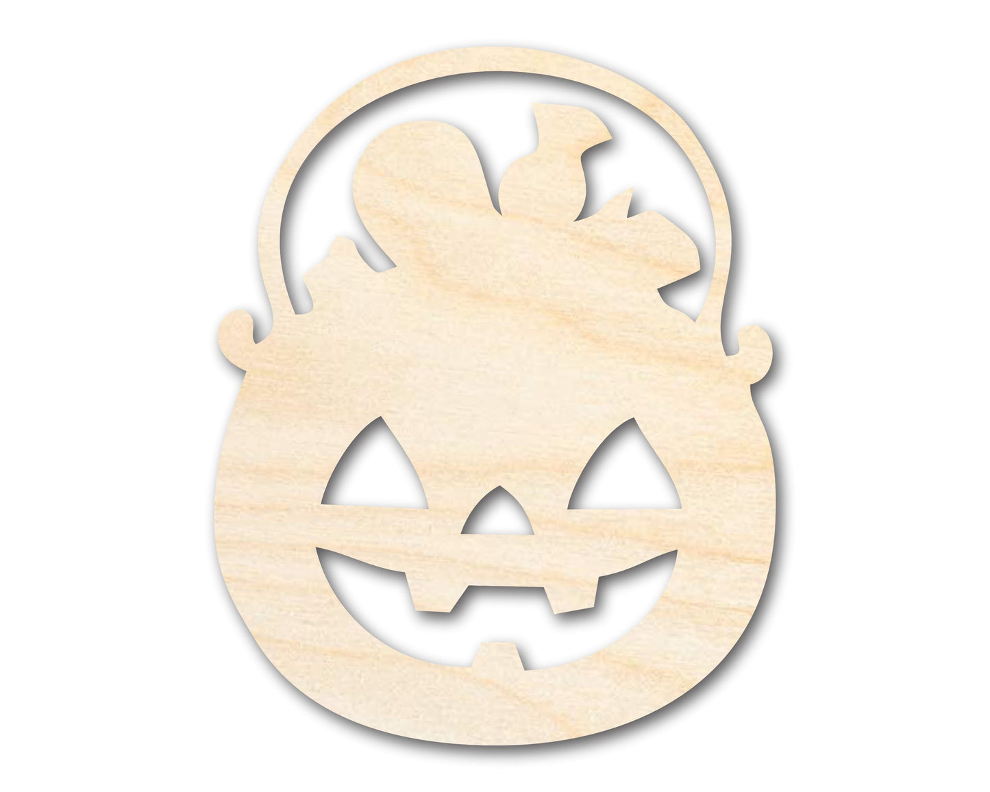 Unfinished Wood Candy Jack-O-Lantern Shape - Craft - up to 46"