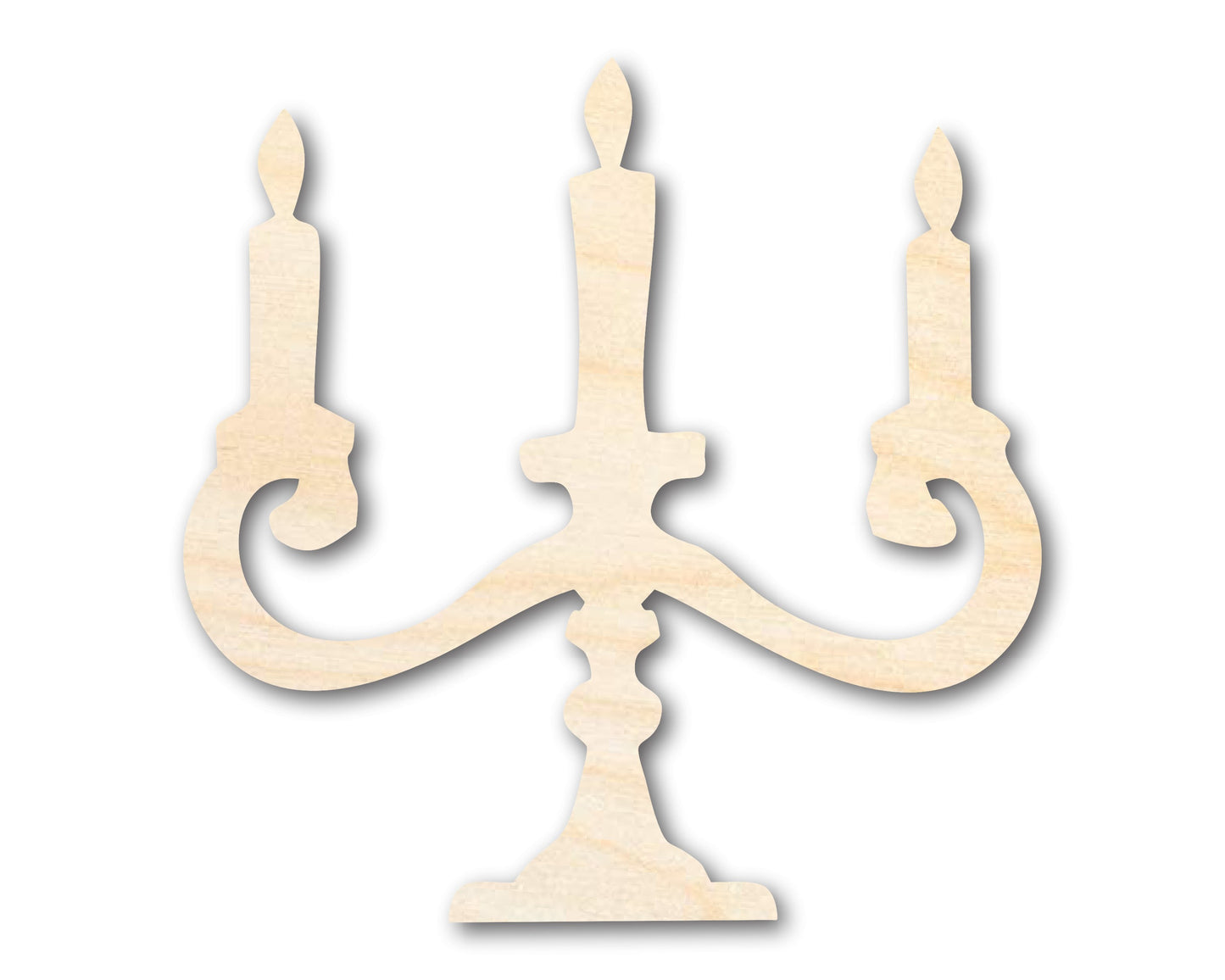 Unfinished Wood Candelabra Shape - Craft - up to 46"